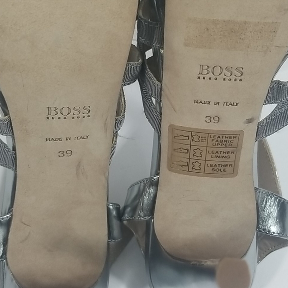 Hugo Boss Silver Platform Stiletto Heels - Picture 7 of 12